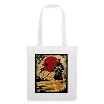 Samouraï Art Japonais Vintage Fighter Rétro - Sac en tissu - blanc - Devant