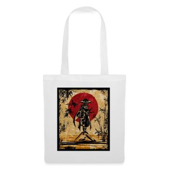 Samouraï Art Japonais Vintage Fighter Rétro - Sac en tissu - blanc - Devant