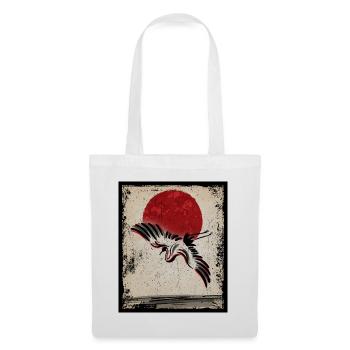Grue Art Art Japonais Vintage Rétro - Sac en tissu - blanc - Devant