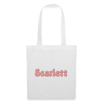 Nom Fille Scarlett Rétro Prénom Scarlett Couple - Sac en tissu - blanc - Devant