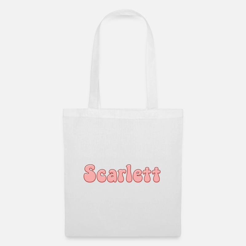 Name Mädchen Scarlett Retro Name Scarlett Paar - Stoffbeutel - Weiß