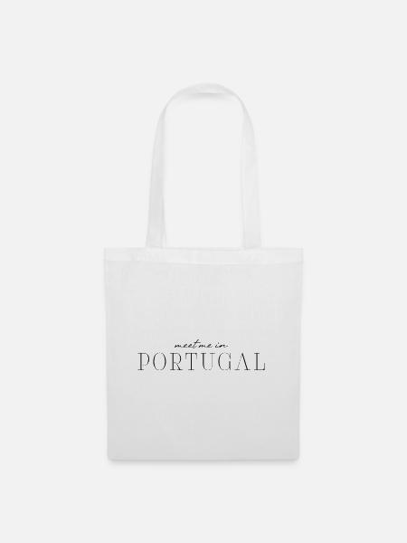 Portugal T-Shirt: Sonne, Meer, Stil - Stoffbeutel - Weiß