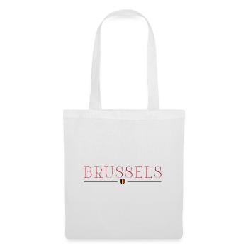 T-shirt élégance Bruxelles, Belgique - Sac en tissu - blanc - Devant