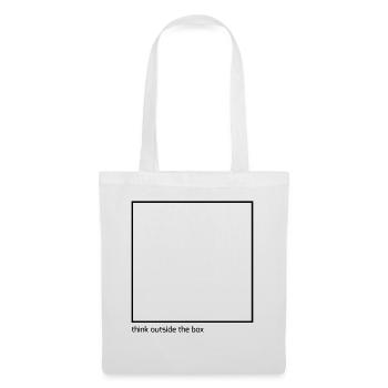 Think outside the box - Shirt für Kreative Denker - Stoffbeutel - Weiß - Vorne