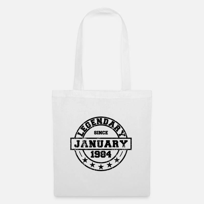 Legendary since January 1984 - Geburtstag - Stoffbeutel - Weiß