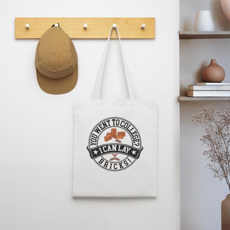 Masonry, masonry, bricklayer, apprentice, mason, master Tote Bag