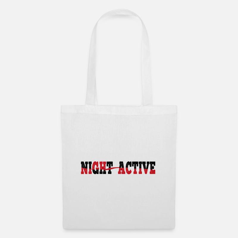 NIGHT ACTIVE T-Shirt Pullover Sweatshirt - Stoffbeutel - Weiß