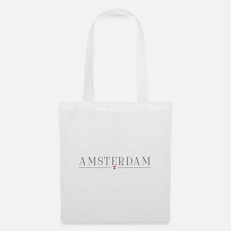 Meet me in Amsterdam Netherlands - Stoffbeutel - Weiß