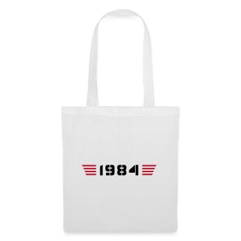 Année de naissance Né en 1984 - Fabriqué en 1984 - Sac en tissu - blanc - Devant