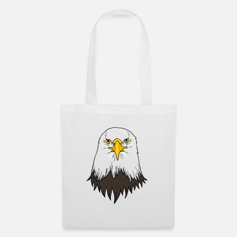 Bald Eagle Head - Tote Bag - white
