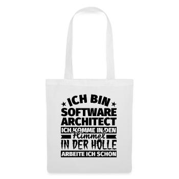 Software Architect Geschenk lustig Himmel Hölle - Stoffbeutel - Weiß - Vorne