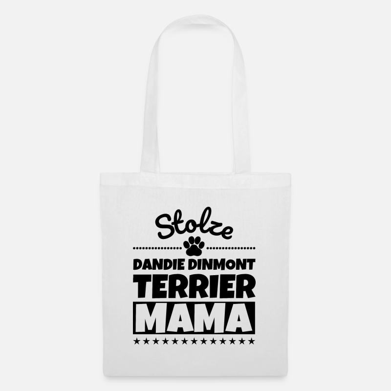 Stolze Dandie Dinmont Terrier Mama - Stoffbeutel - Weiß