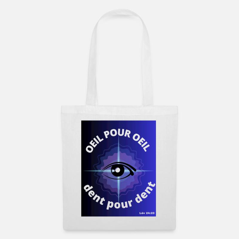 oeil pour oeil dent pour dent2 - Sac en tissu - blanc