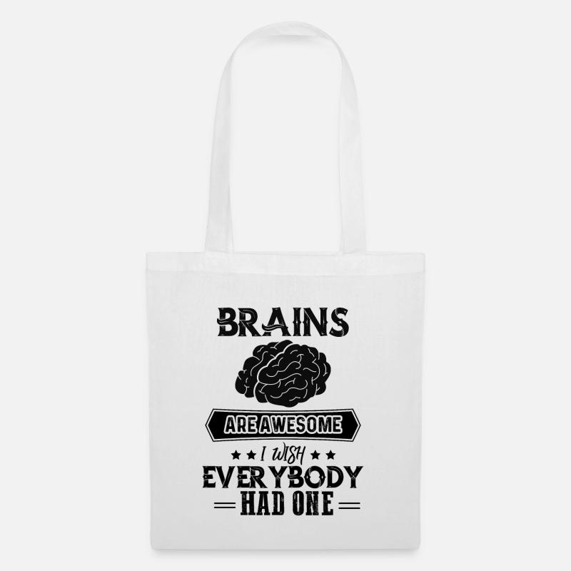 Brains Are Awesome - Stoffbeutel - Weiß