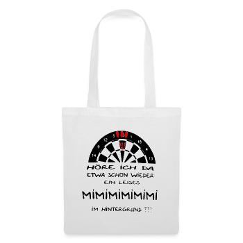 Darts Darten Darts Geschenk Dartpfeil Dartboard - Stoffbeutel - Weiß - Vorne