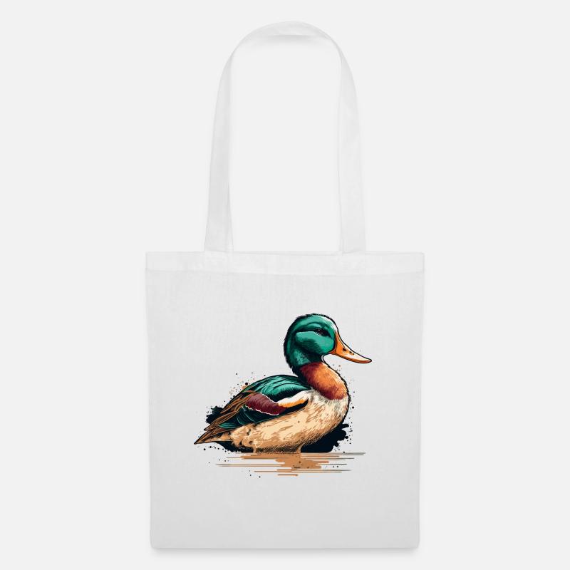 Entenbesitzer Geschenk - Stoffbeutel - Weiß