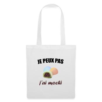 Je peux pas j'ai mochi - Sac en tissu - blanc - Devant