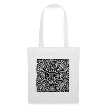 Calendrier Maya Zentangle - Sac en tissu - blanc - Devant