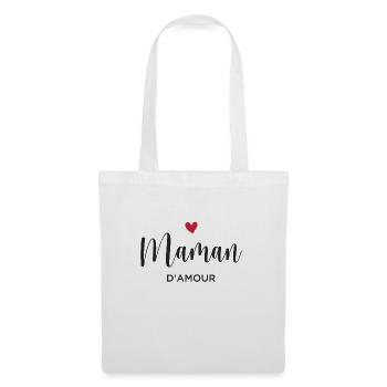 Maman d'amour - Sac en tissu - blanc - Devant