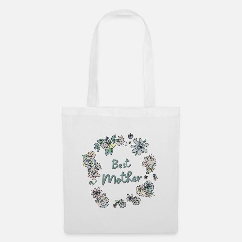 Beste Mutter/ Meilleur Maman - Stoffbeutel - Weiß