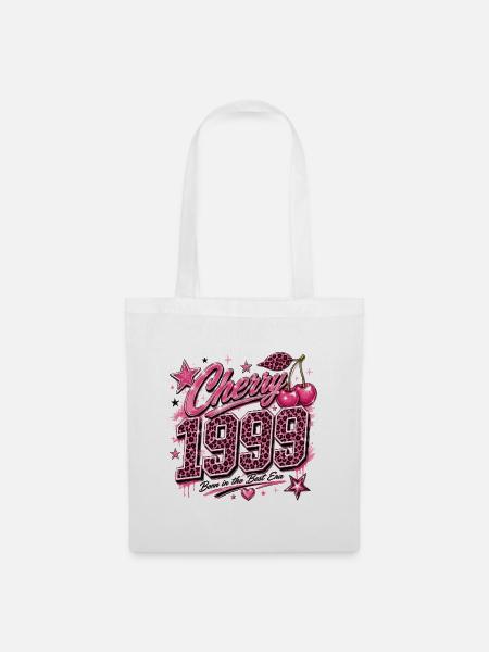 Cherry 1950 Leoparden Pink - Stoffbeutel - Weiß