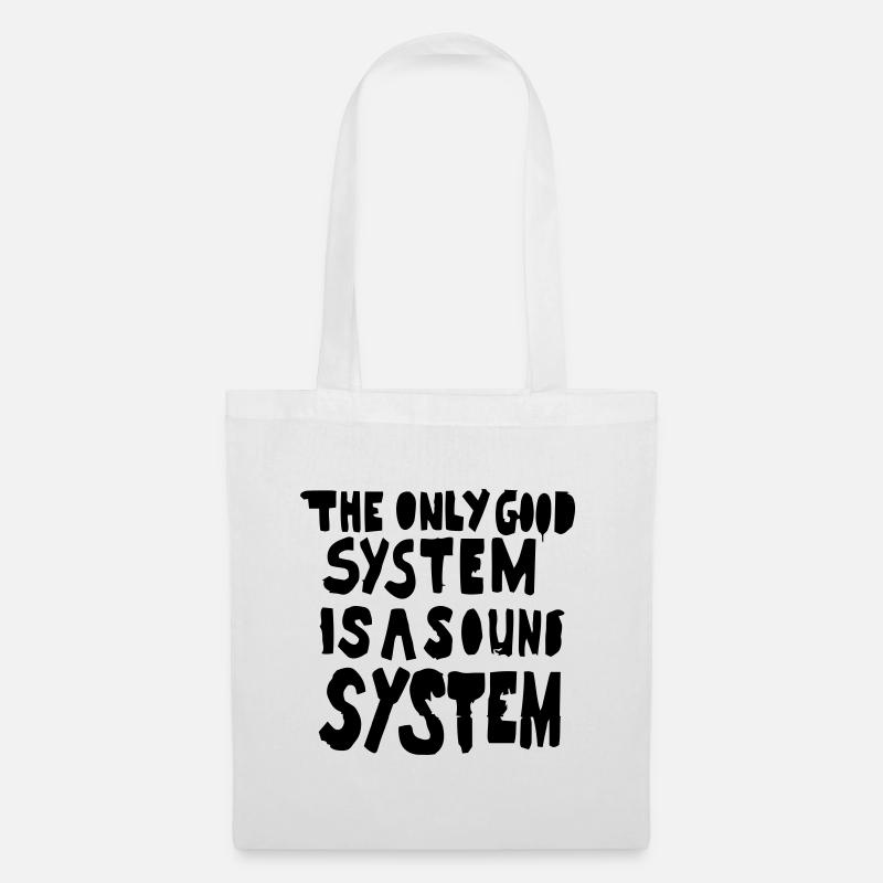 Soundsystem Saying / English - Tote Bag - white