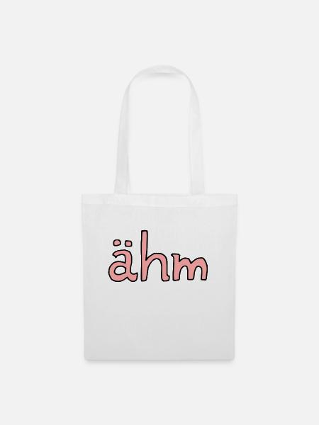 ähm - Stoffbeutel - Weiß