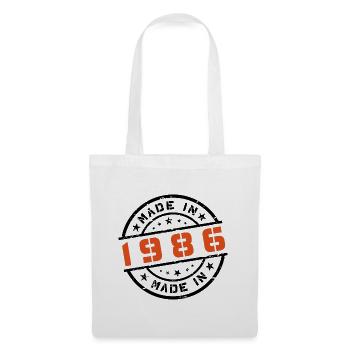 Année de naissance Anniversaire Né en - Fabriqué en 1986 - Sac en tissu - blanc - Devant