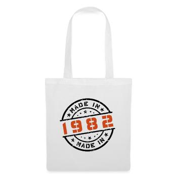 Année de naissance Anniversaire Né en - Fabriqué en 1982 - Sac en tissu - blanc - Devant