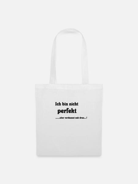 nicht perfekt - Stoffbeutel - Weiß