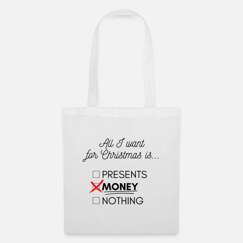 All I want for Christmas is ... - Stoffbeutel - Weiß