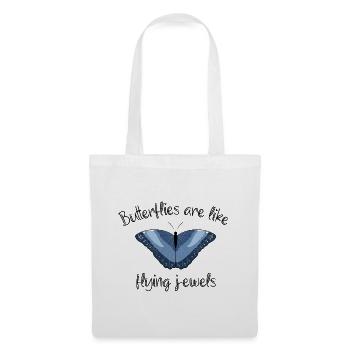 BUTTERFLIES ARE LIKE FLYING JEWELS - Stoffbeutel - Weiß - Vorne