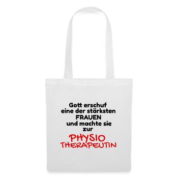 Gott erschuf stärkste Frauen Physiotherapeutin - Stoffbeutel - Weiß - Vorne