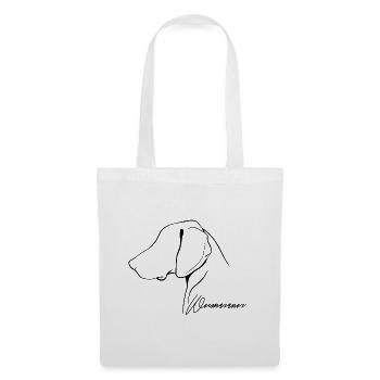 WEIMARANER Profil Chiens Chiens Chiens de chasse Wilsigns - Sac en tissu - blanc - Devant