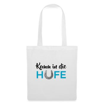 Komm in die Hufe - Stoffbeutel - Weiß - Vorne