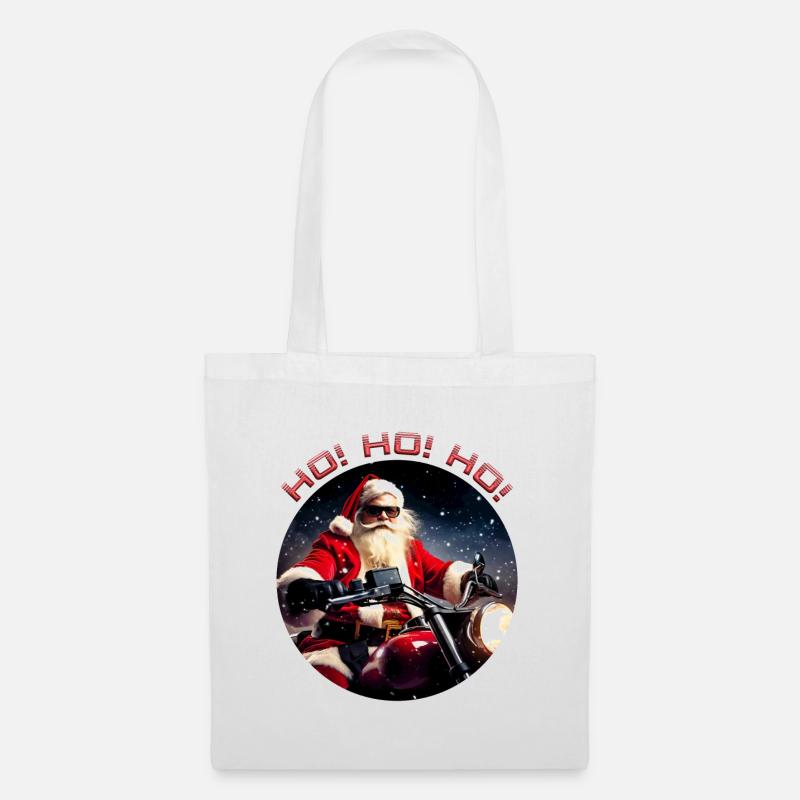 Biker Santa 1 - Stoffbeutel - Weiß
