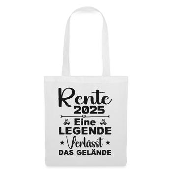Pension 2025 - Une légende quitte le site - Sac en tissu - blanc - Devant