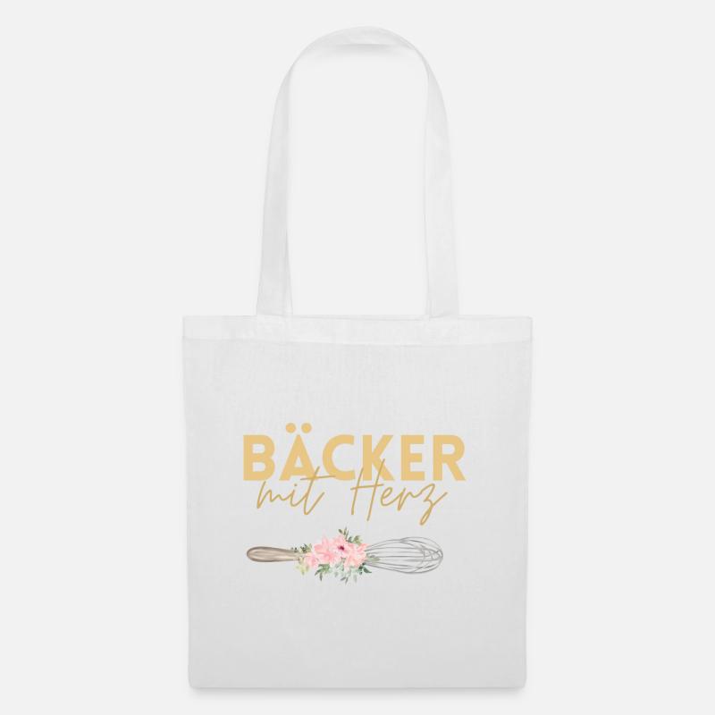 Bäcker mit Herz! - Stoffbeutel - Weiß