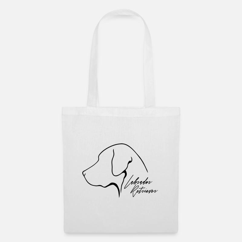 LABRADOR RETRIEVER Profil Hunde Wilsigns Labbi Lab - Stoffbeutel - Weiß