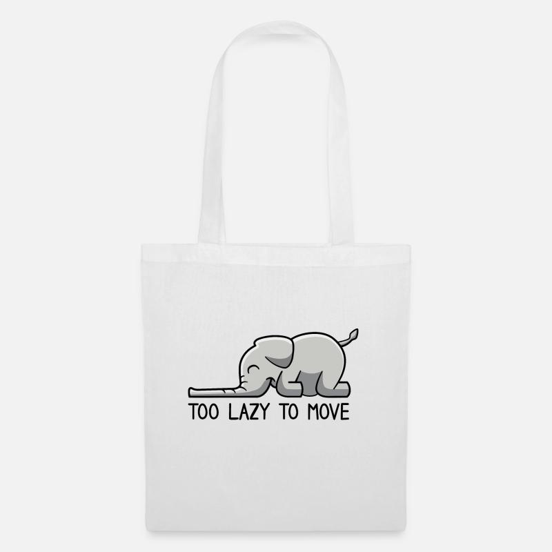 Elefant too lazy to move - Stoffbeutel - Weiß