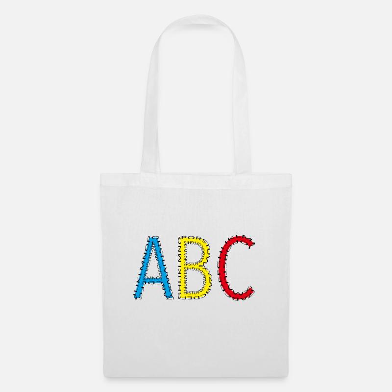 ABC - Schulstart - Schulkind - Stoffbeutel - Weiß