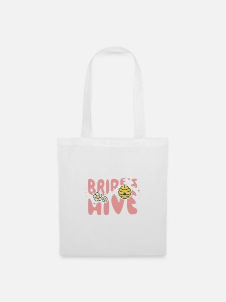 Bride’s Hive – Süßes Y2K JGA-Design - Stoffbeutel - Weiß