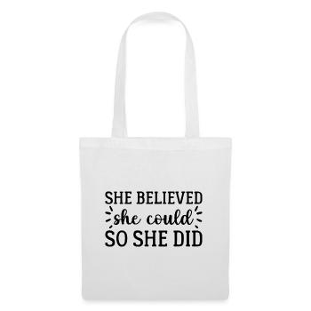 She Believed - Tote Bag - white - Front
