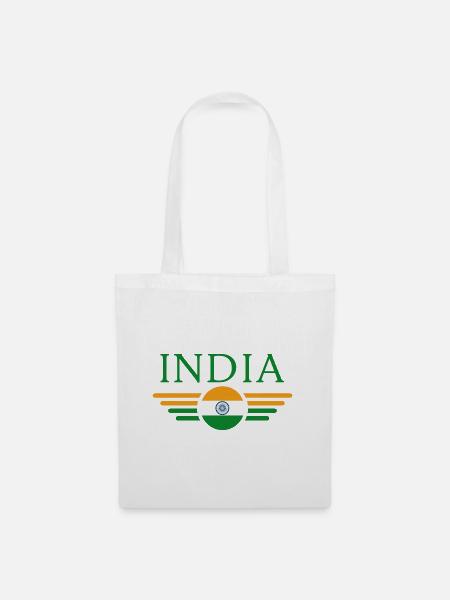 Indien - Stoffbeutel - Weiß