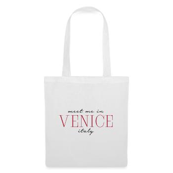 Meet me in Venice Venedig - Stoffbeutel - Weiß - Vorne