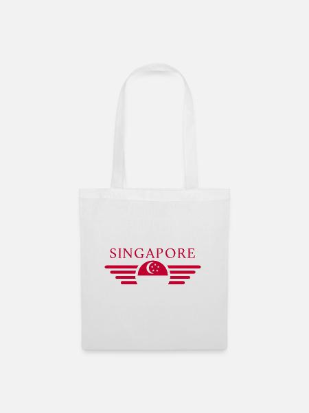 Singapur - Stoffbeutel - Weiß