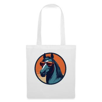 Cheval, Cheval, Cheval, Cheval de guerre, Poney - Sac en tissu - blanc - Devant