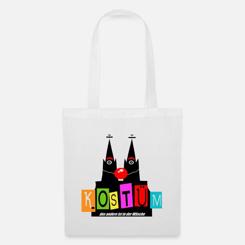 Kölsch Köln Kölle Dom Rhing Karneval Kostüm Alaaf - Stoffbeutel - Weiß