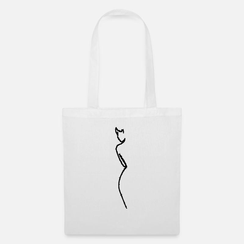 Silhouette - Stoffbeutel - Weiß