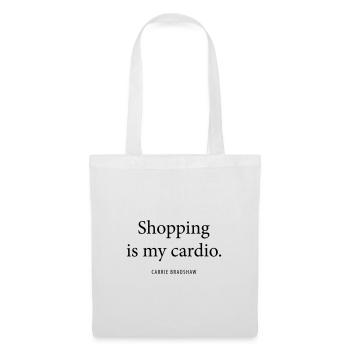 Le shopping est mon cardio. - Sac en tissu - blanc - Dos